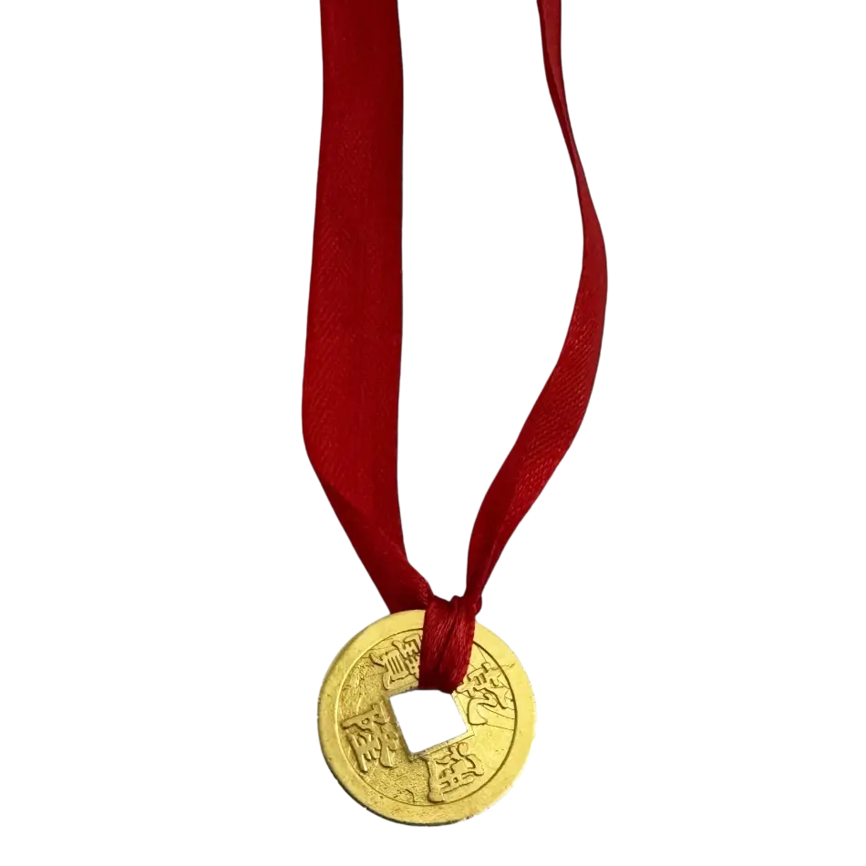 18k Solid Gold I Ching Coin