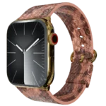 Gold Apple Watch 11 with Brown Python Strap.webp