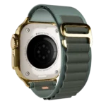 Ultra 2 Watch with Green Ocean Band 24k Gold Customized back 1.webp