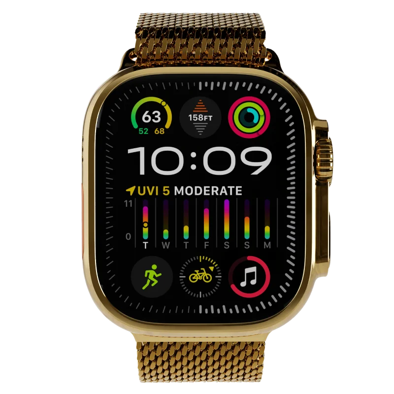 Ultra Watch 3 Titanium Milanese Loop 24k Gold Customize.webp